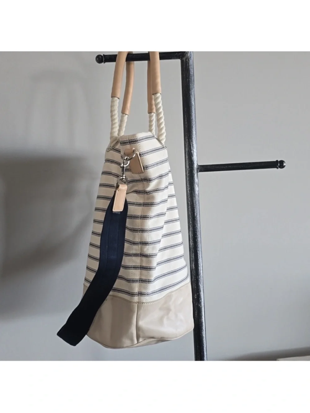 Coach x Saint James Legacy Striped Canvas Weekender Tote Bag - Picture 8 of 15